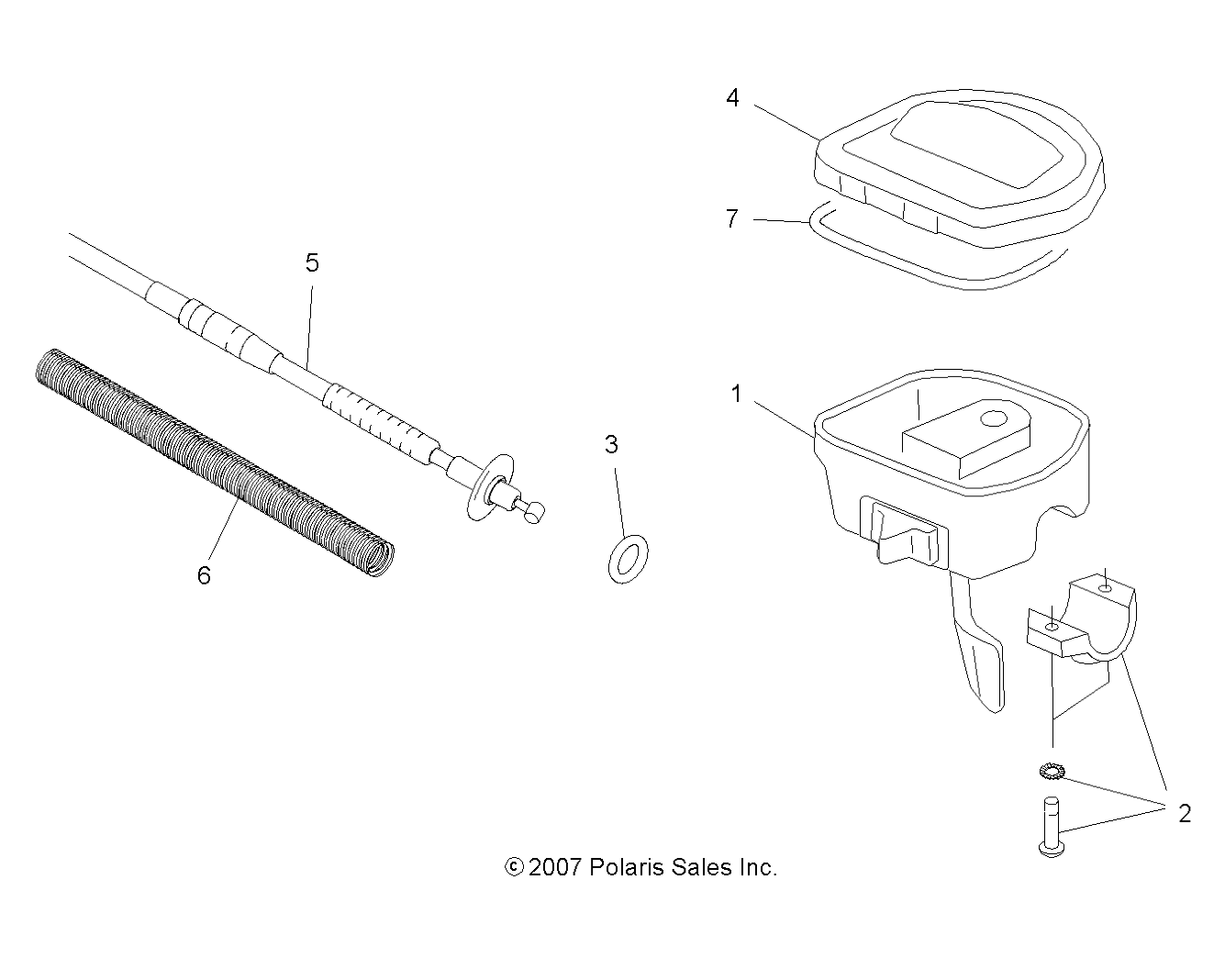 STEERING, CONTROLS and THROTTLE - A09TN50EA (49ATVCONTROLS08X2500QUAD)