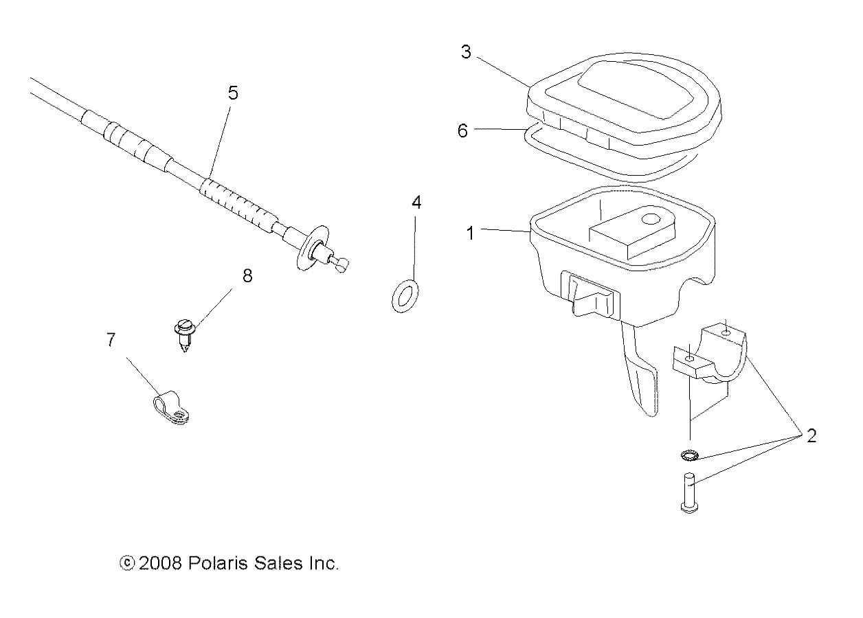 STEERING, CONTROLS and THROTTLE ASM. and CABLE - A09CL76AA (49ATVCONTROLS096X6)