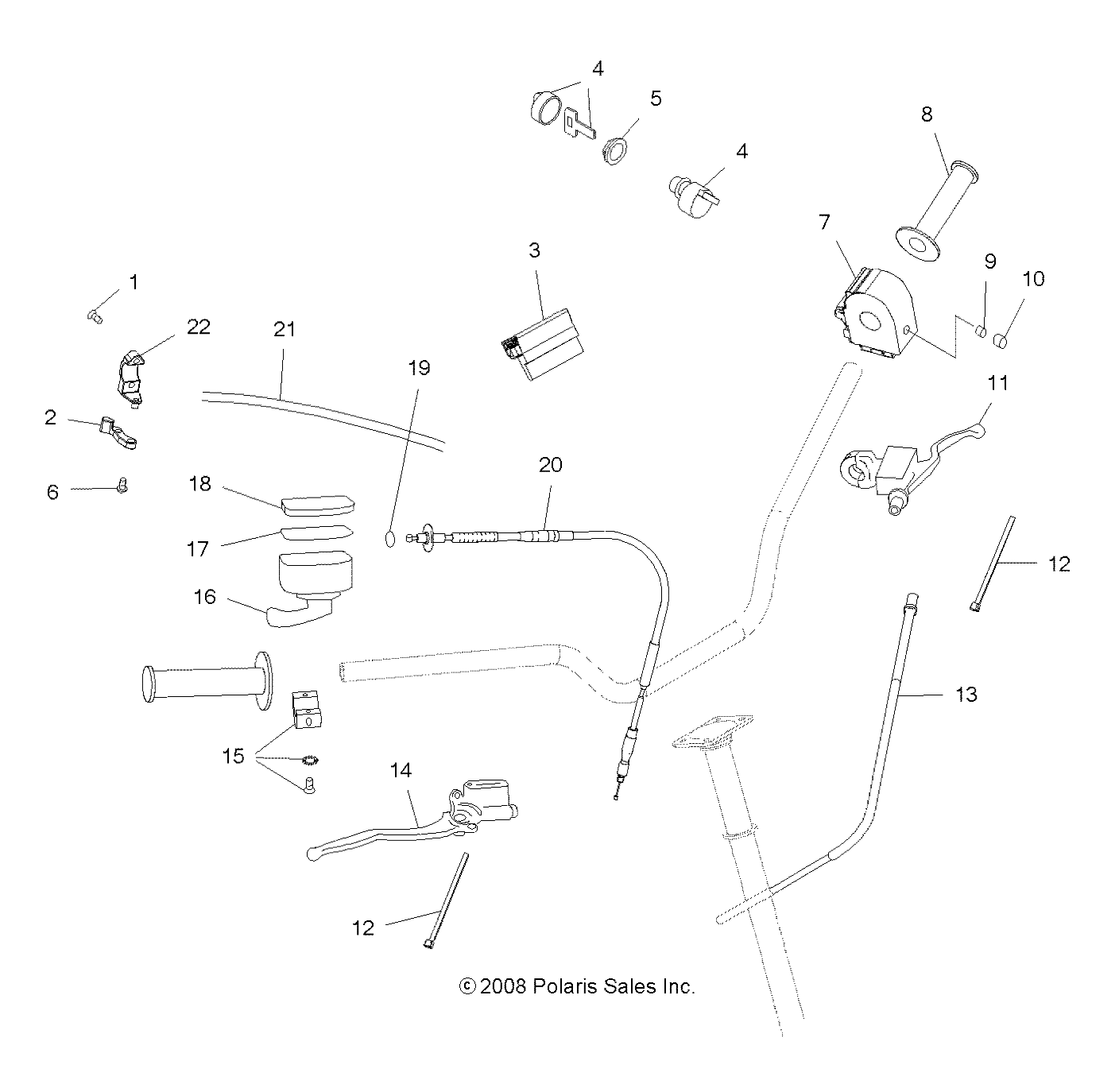 STEERING, CONTROLS and INDICATOR - A09GJ52AA (49ATVCONTROLS09OUT450)