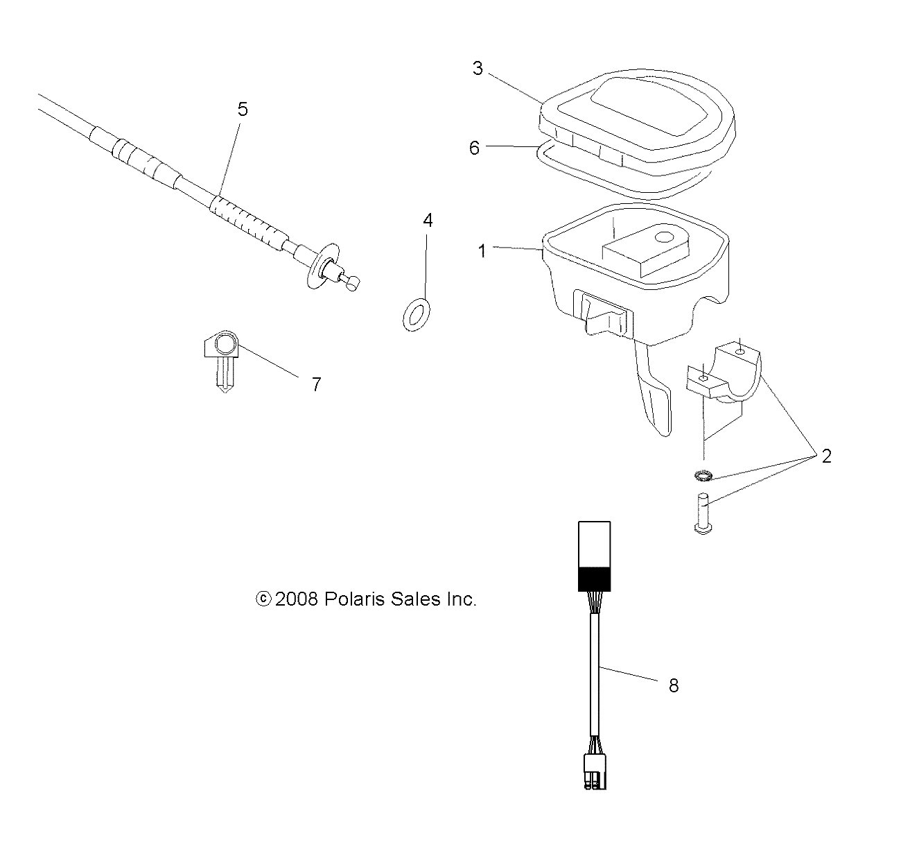 STEERING, CONTROLS and THROTTLE ASM. and CABLE - A09TN76AL/AX/AZ (49ATVCONTROLS09SPX2800)