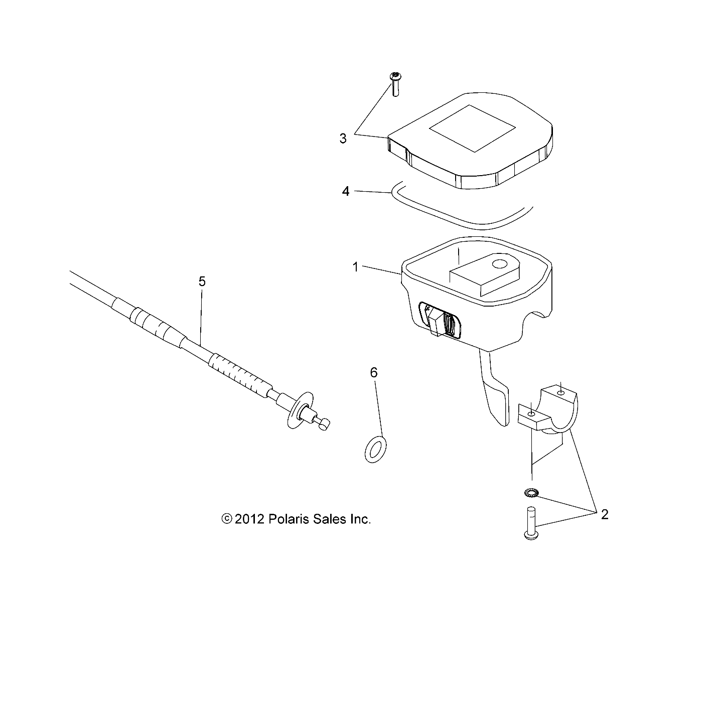 STEERING, CONTROLS, THROTTLE ASM. and CABLE - A14MX5ETH (49ATVCONTROLS14570UTE)