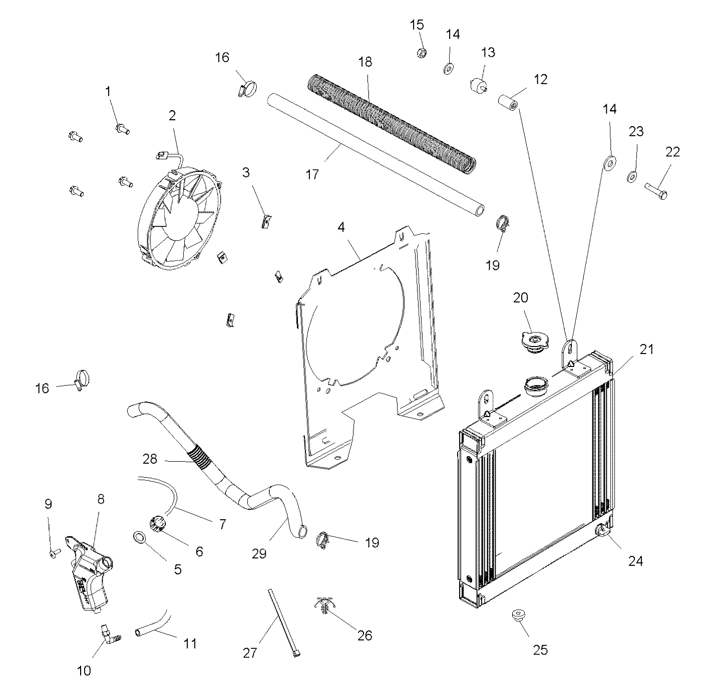 ENGINE, COOLING SYSTEM - A08BA50FA (49ATVCOOL08SCRAM)