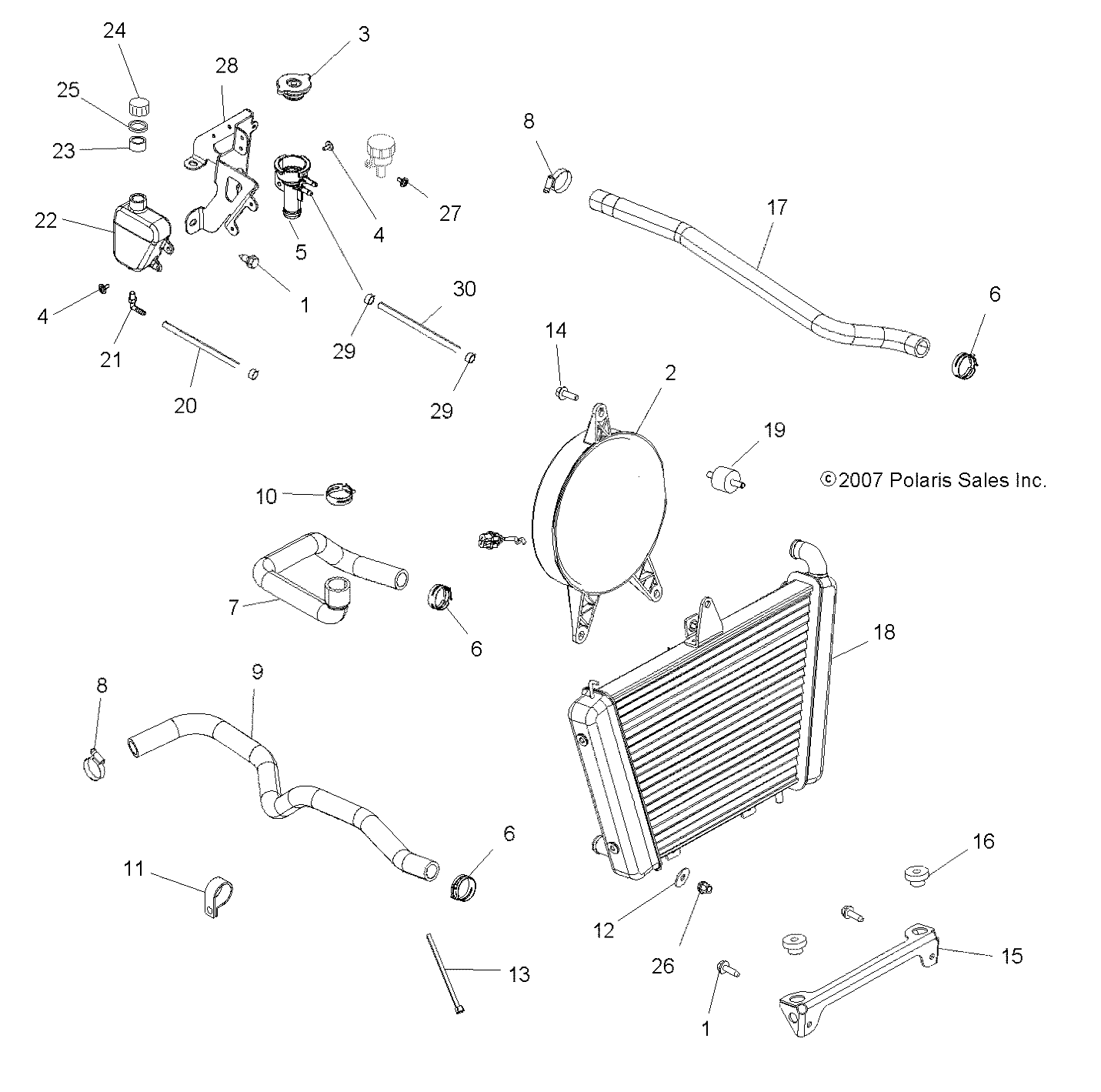 ENGINE, COOLING SYSTEM - A08LH46AQ/AX/AZ (49ATVCOOL08SP400)