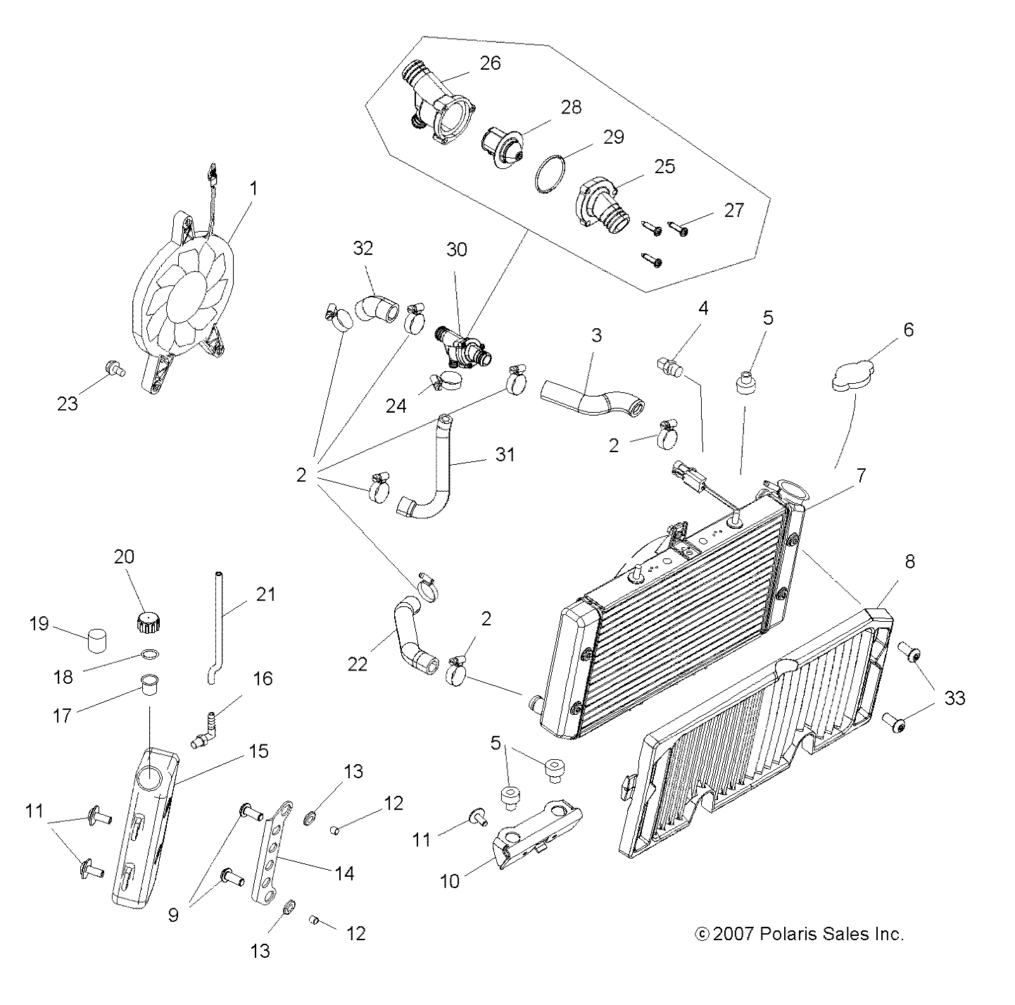 ENGINE, COOLING SYSTEM - A09GJ45AA (49ATVCOOL09OUT525)