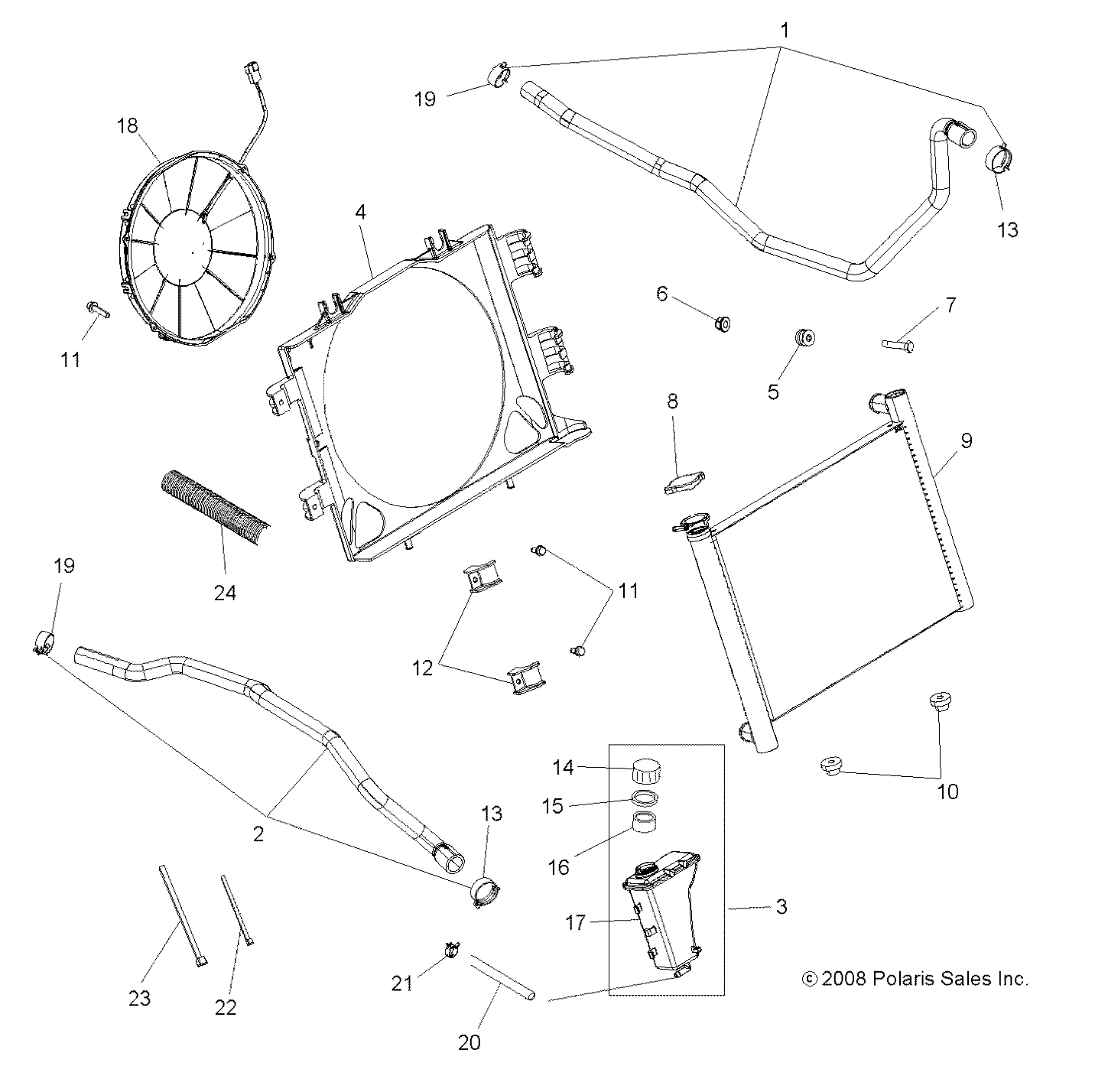 ENGINE, COOLING SYSTEM - A09ZN55FX (49ATVCOOL09SPXP550)