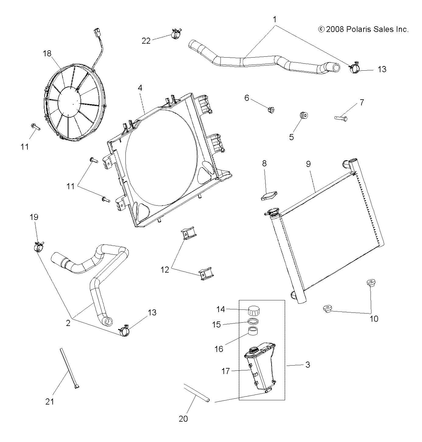 ENGINE, COOLING SYSTEM - A09ZX85FS/CFS (49ATVCOOL09SPXP850)