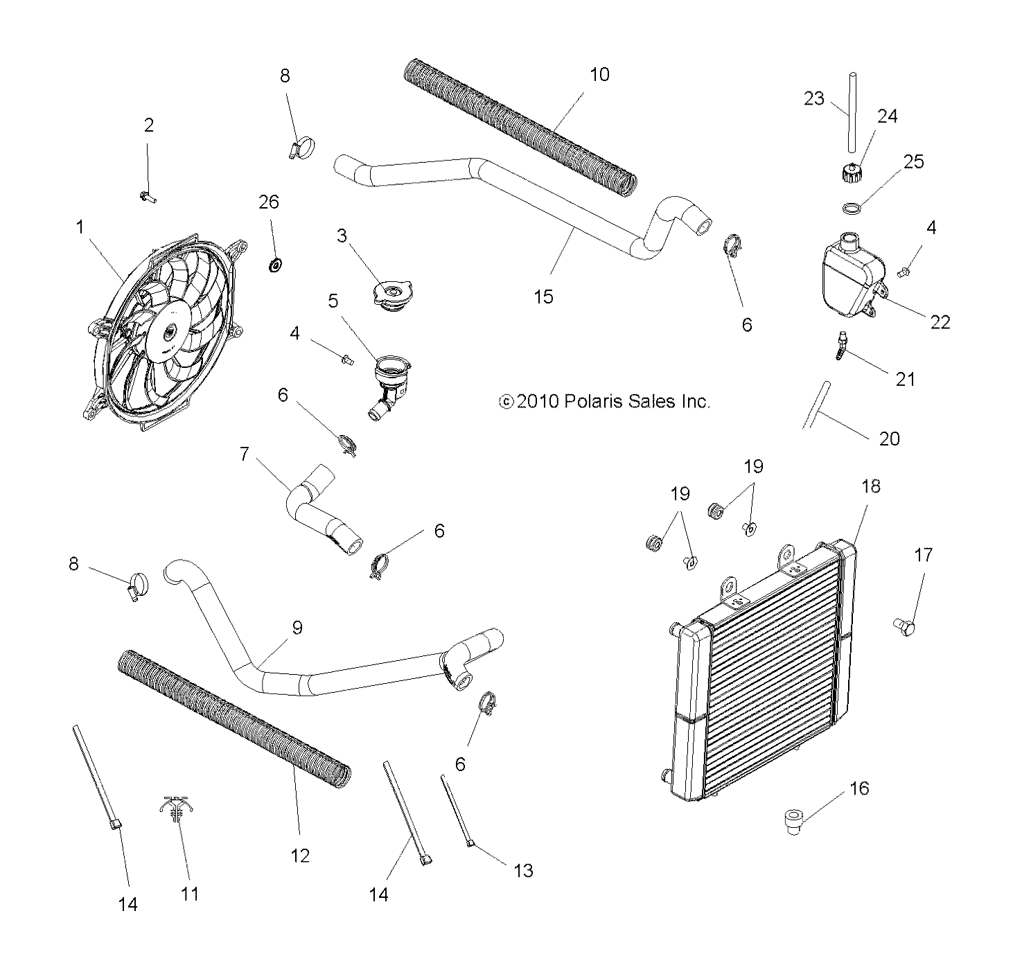 ENGINE, COOLING SYSTEM - A11MN50ET (49ATVCOOL11SP500TR)