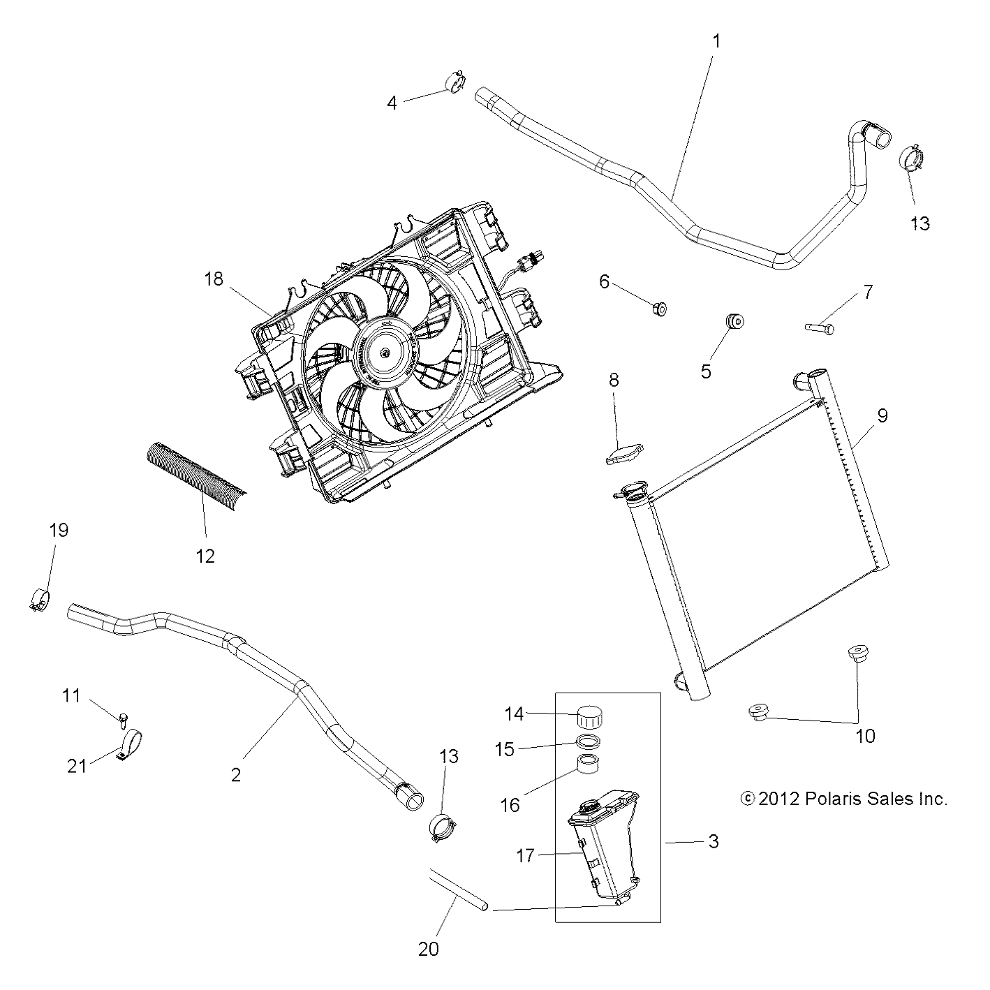 ENGINE, COOLING SYSTEM - A13ZN55AA/AQ/AZ (49ATVCOOL13SP550)