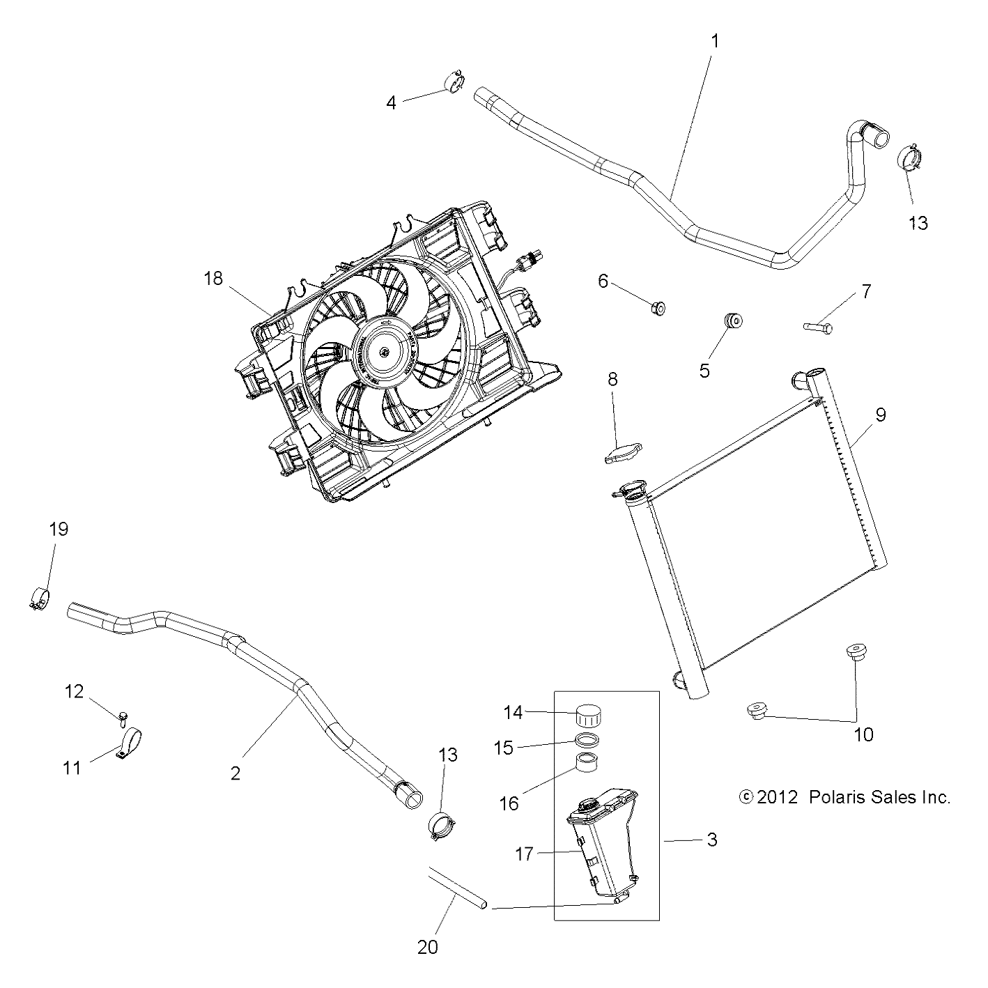 ENGINE, COOLING SYSTEM - A13DN8EFW (49ATVCOOL13SPXP850)