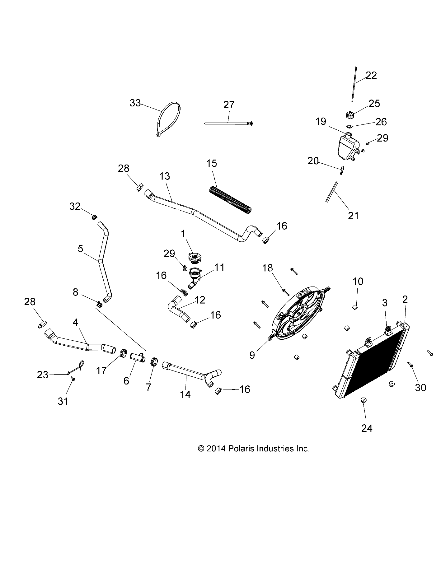 ENGINE, COOLING SYSTEM - A16SJE57AB (49ATVCOOL1570SPTR)