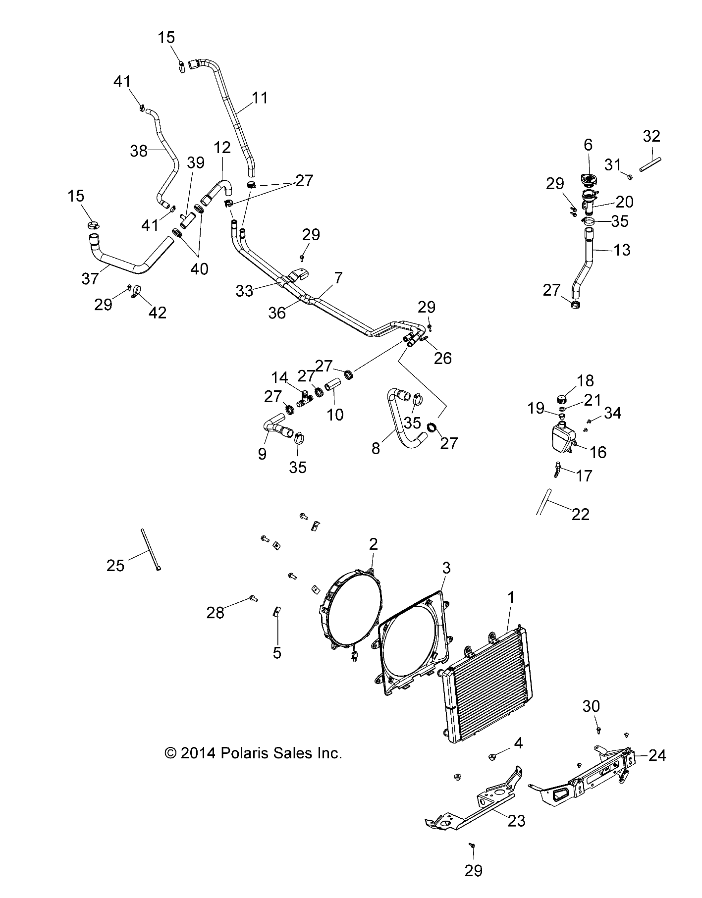 ENGINE, COOLING SYSTEM - A17DAA57F5 (49ATVCOOL15ACE570)