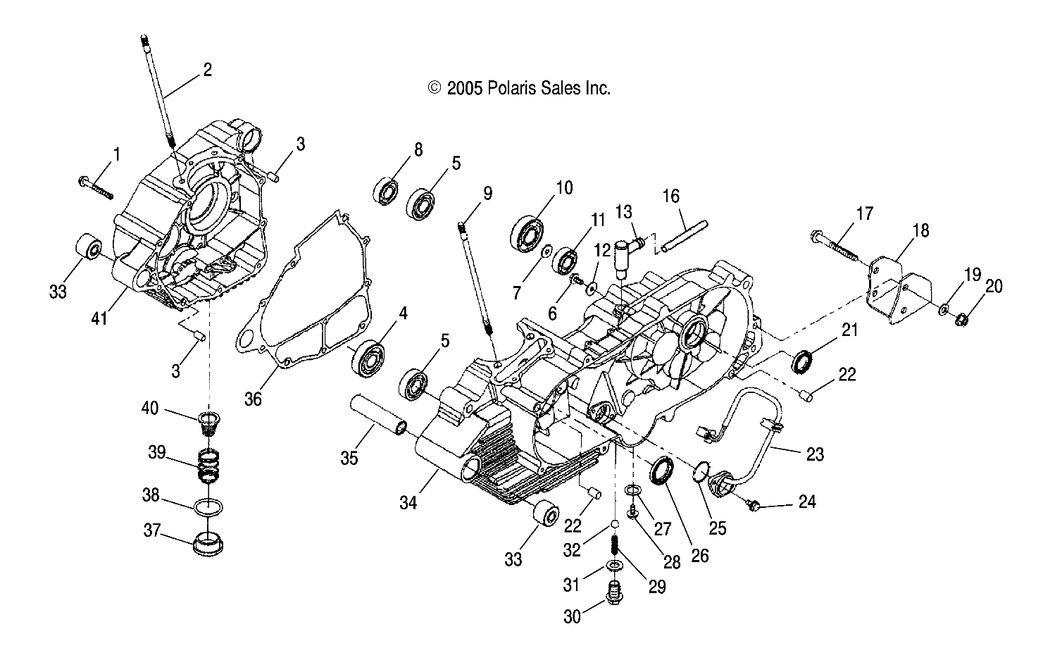 ENGINE, CRANKCASE - A07PB20AA/AD (49ATVCRANKCASE07PHX)