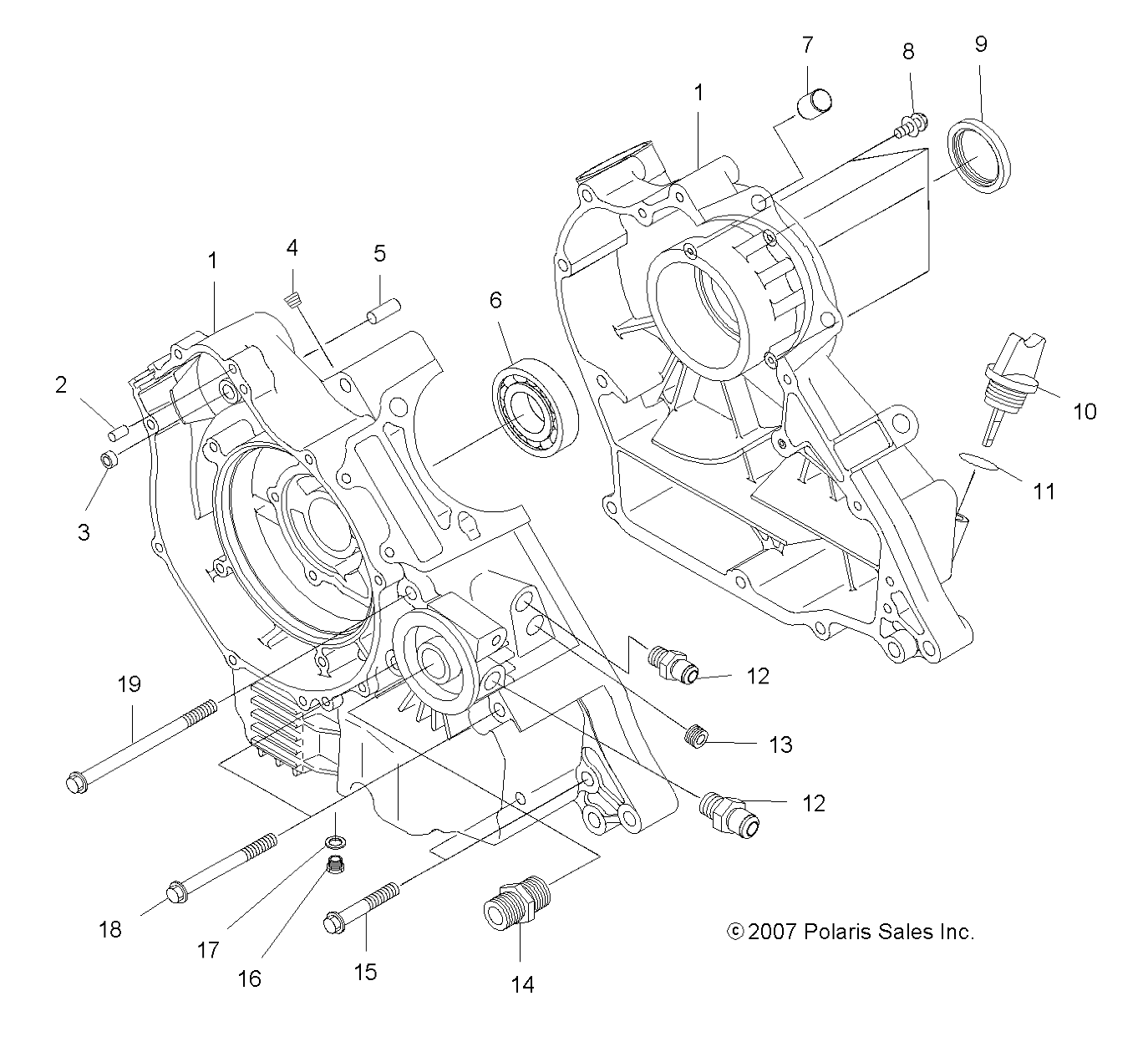 ENGINE, CRANKCASE - A10NA32AA (49ATVCRANKCASE08TB)