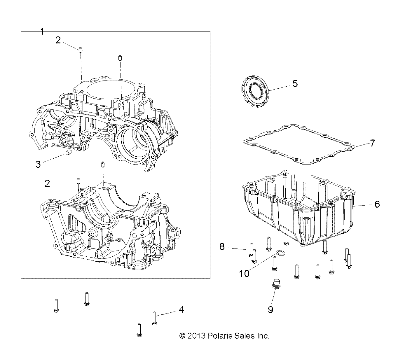 ENGINE, CRANKCASE AND OIL SUMP - A16DAA32A1/A7 (49ATVCRANKCASE14SP325)