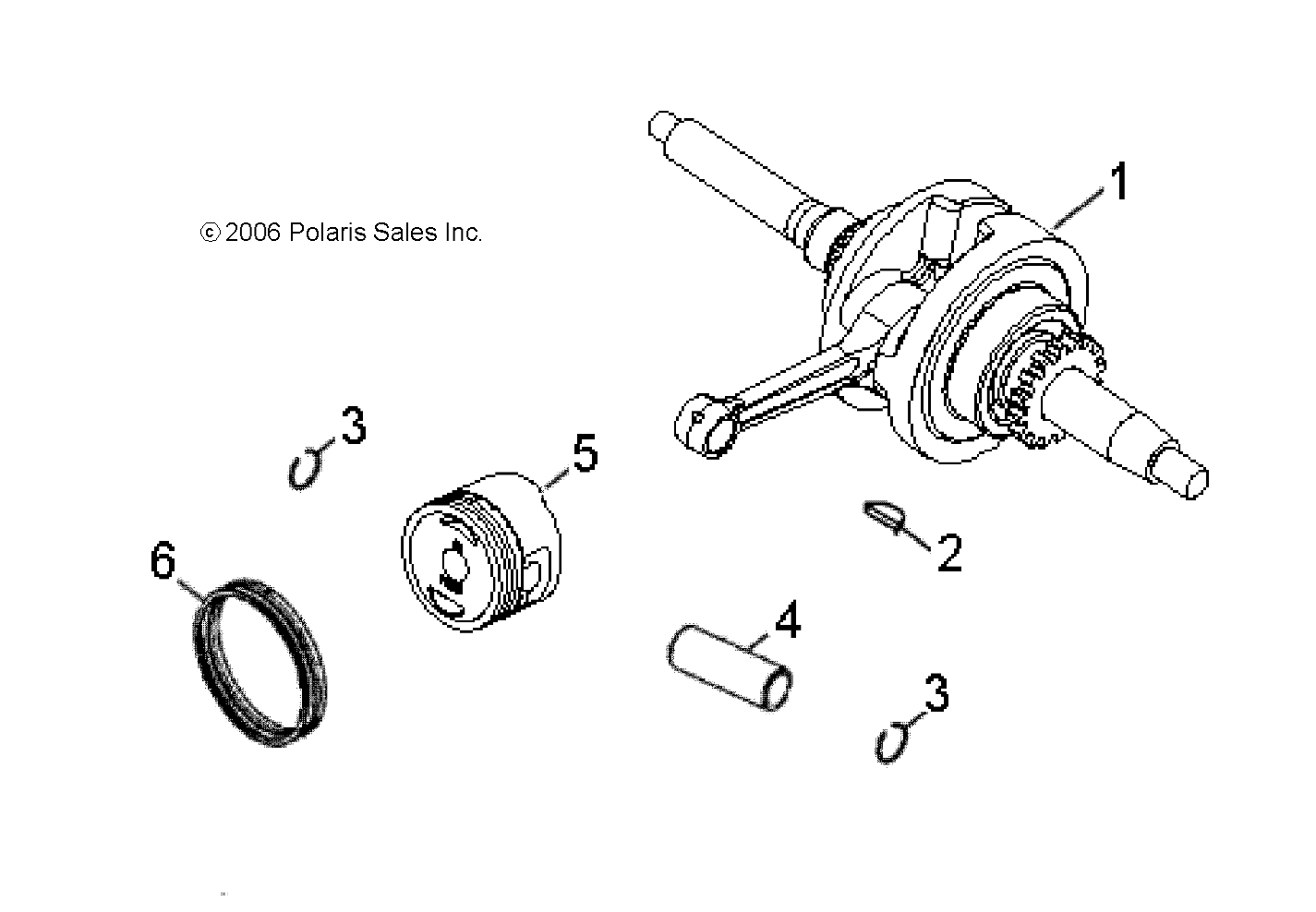 ENGINE, CRANKSHAFT and PISTON - A07FA09AA/AB (49ATVCRANKSHAFT07OTLW90)