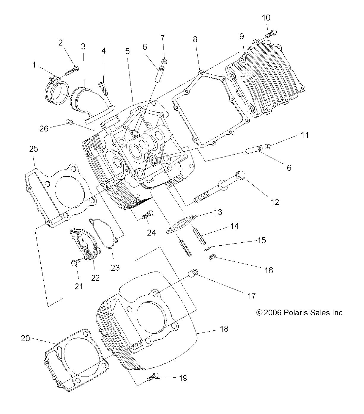 ENGINE, CYLINDER - A08LH27AW/AX/AZ (49ATVCYLINDER08SP300)