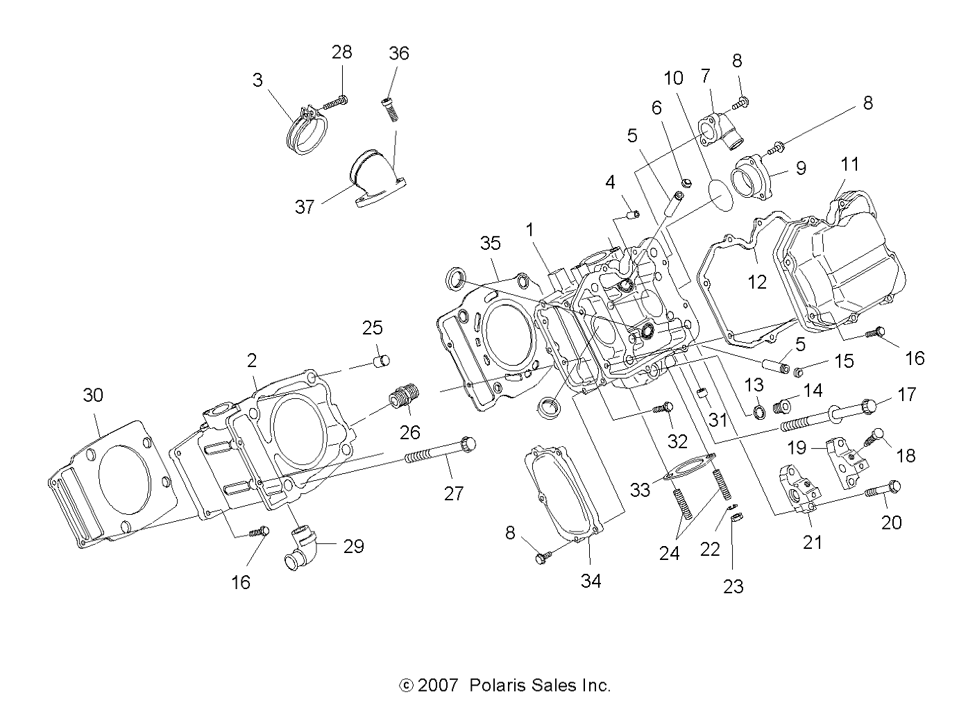 ENGINE, CYLINDER and HEAD - A09LH46AQ/AX/AZ (49ATVCYLINDER08SP400)