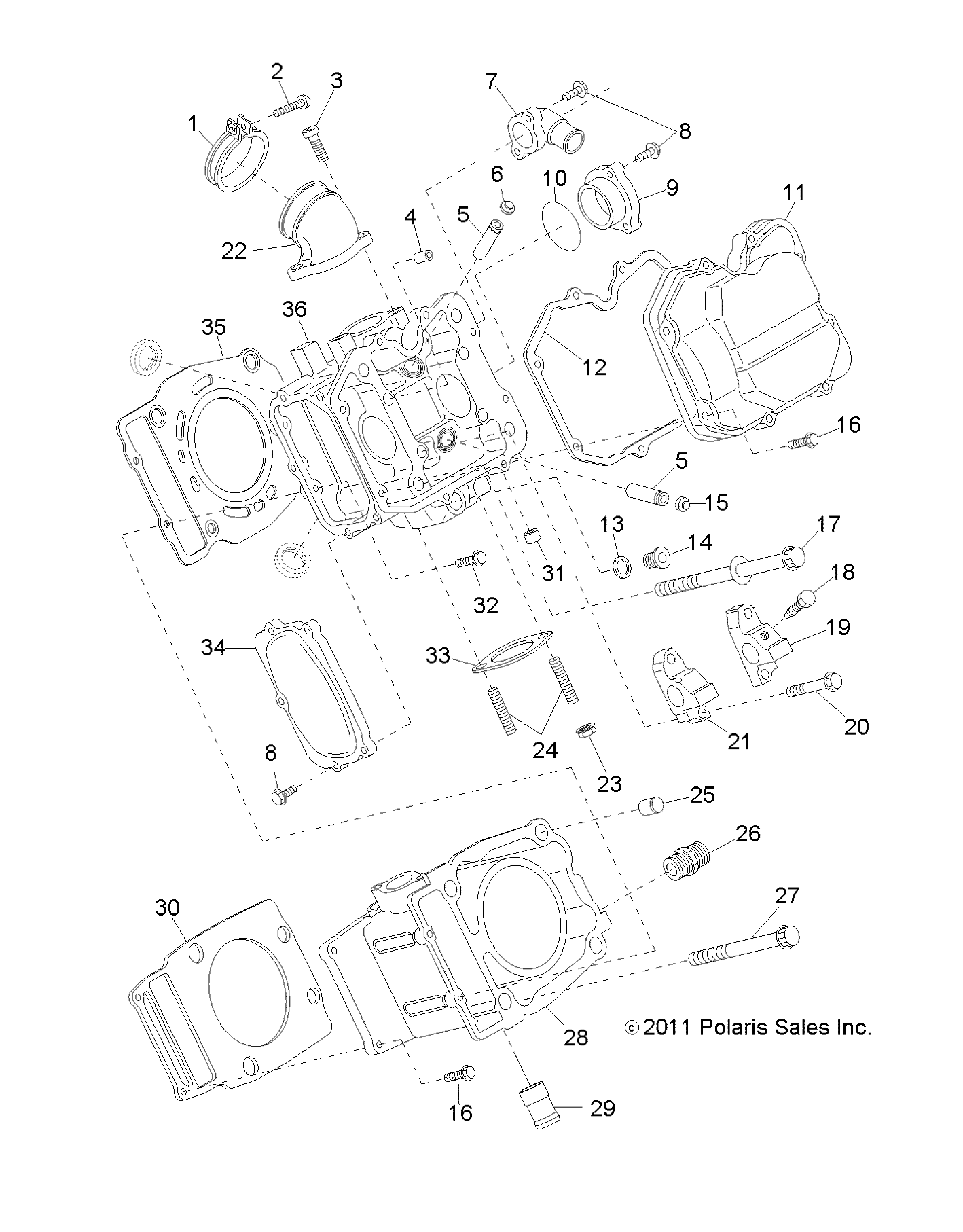 ENGINE, CYLINDER - A13MB46TH (49ATVCYLINDER12SP400)