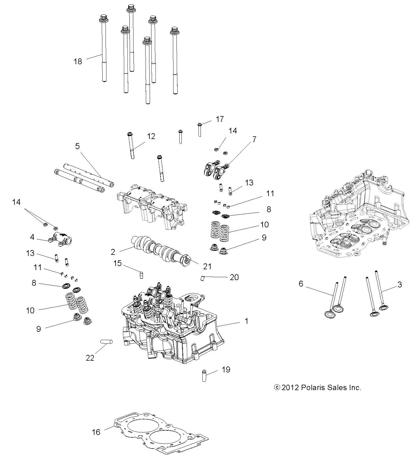 ENGINE, CYLINDER HEAD, CAM and VALVES - A16SYE95NK