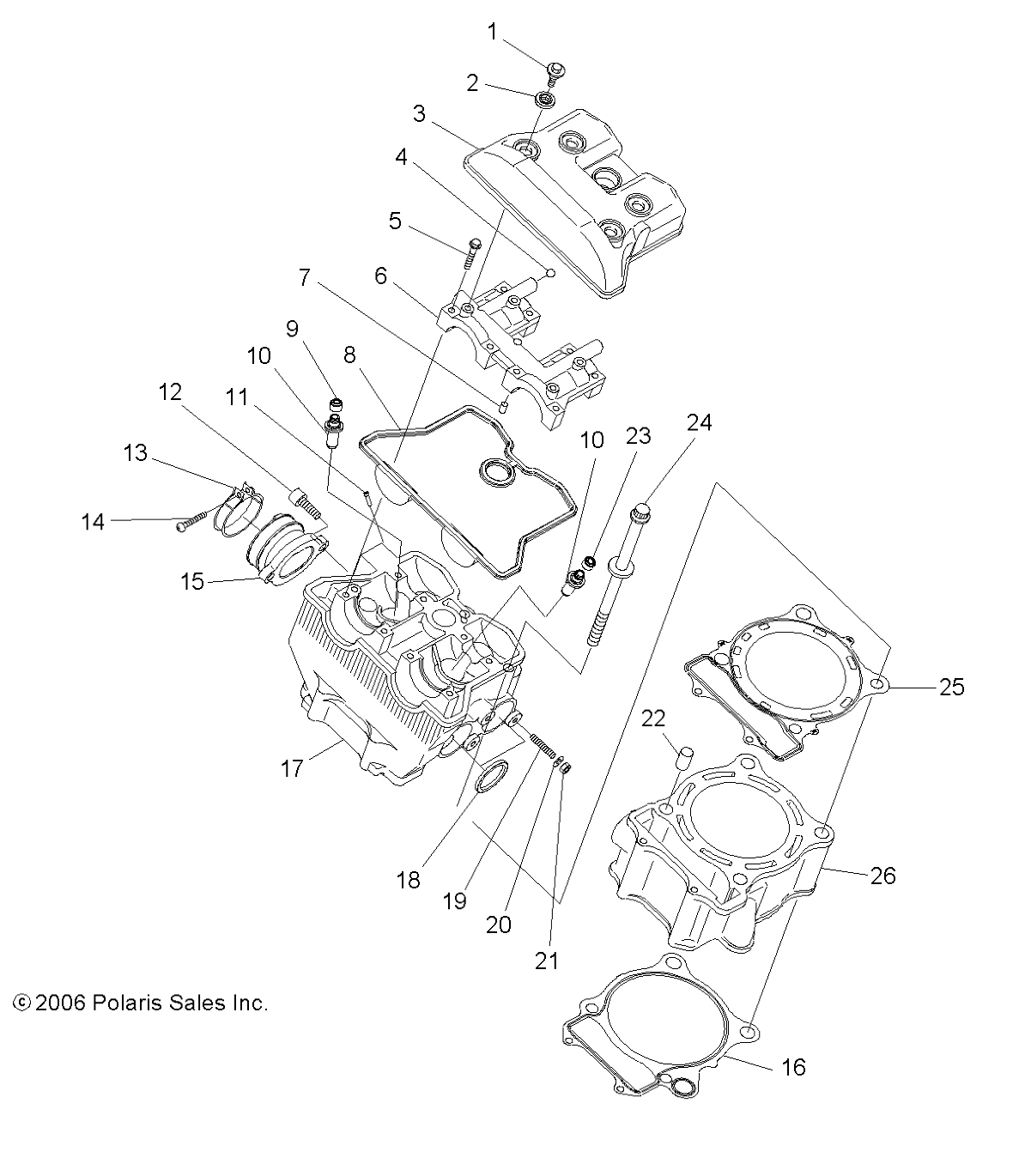 ENGINE, CYLINDER - A07GP50AA/AB (49ATVCYLINDEROUTLAW)