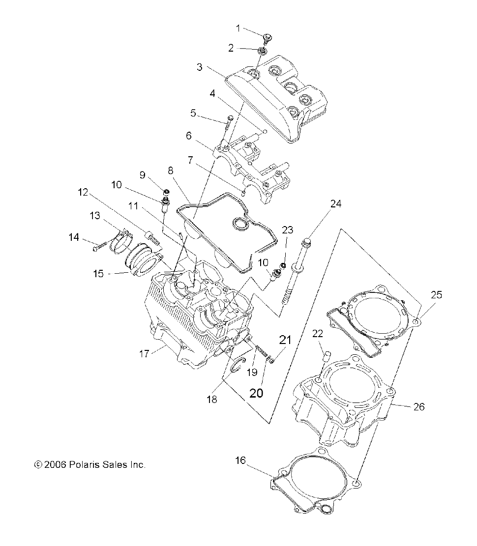 ENGINE, CYLINDER - A07GJ50AA/AB/AC (49ATVCYLINDERPRED500)