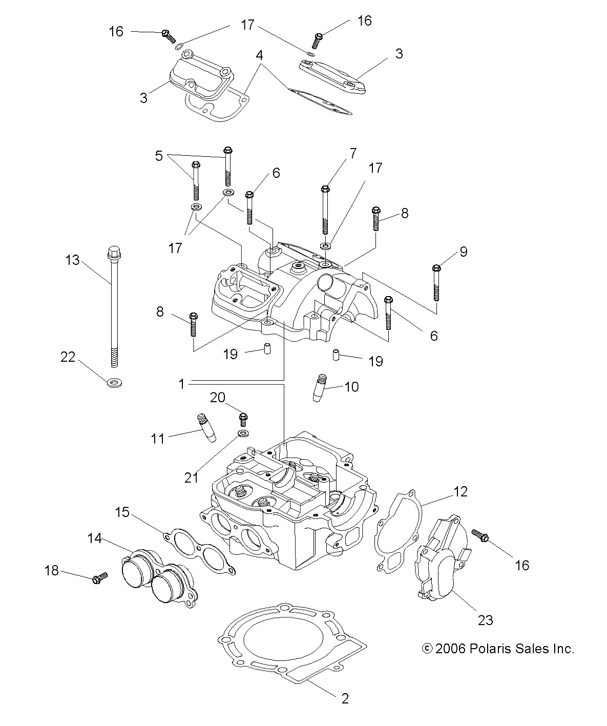 ENGINE, CYLINDER HEAD - A09GP52AA (49ATVCYLINDERHD07OUT525)