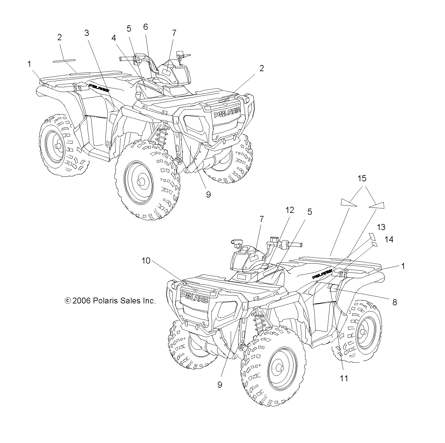 DECALS - A07MH68AX/AY/AZ (49ATVDECAL07700)