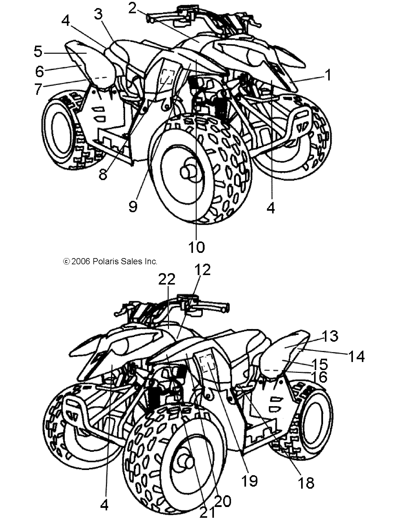 DECALS - A07KA05CA/CB/CD (49ATVDECAL07PRED50)