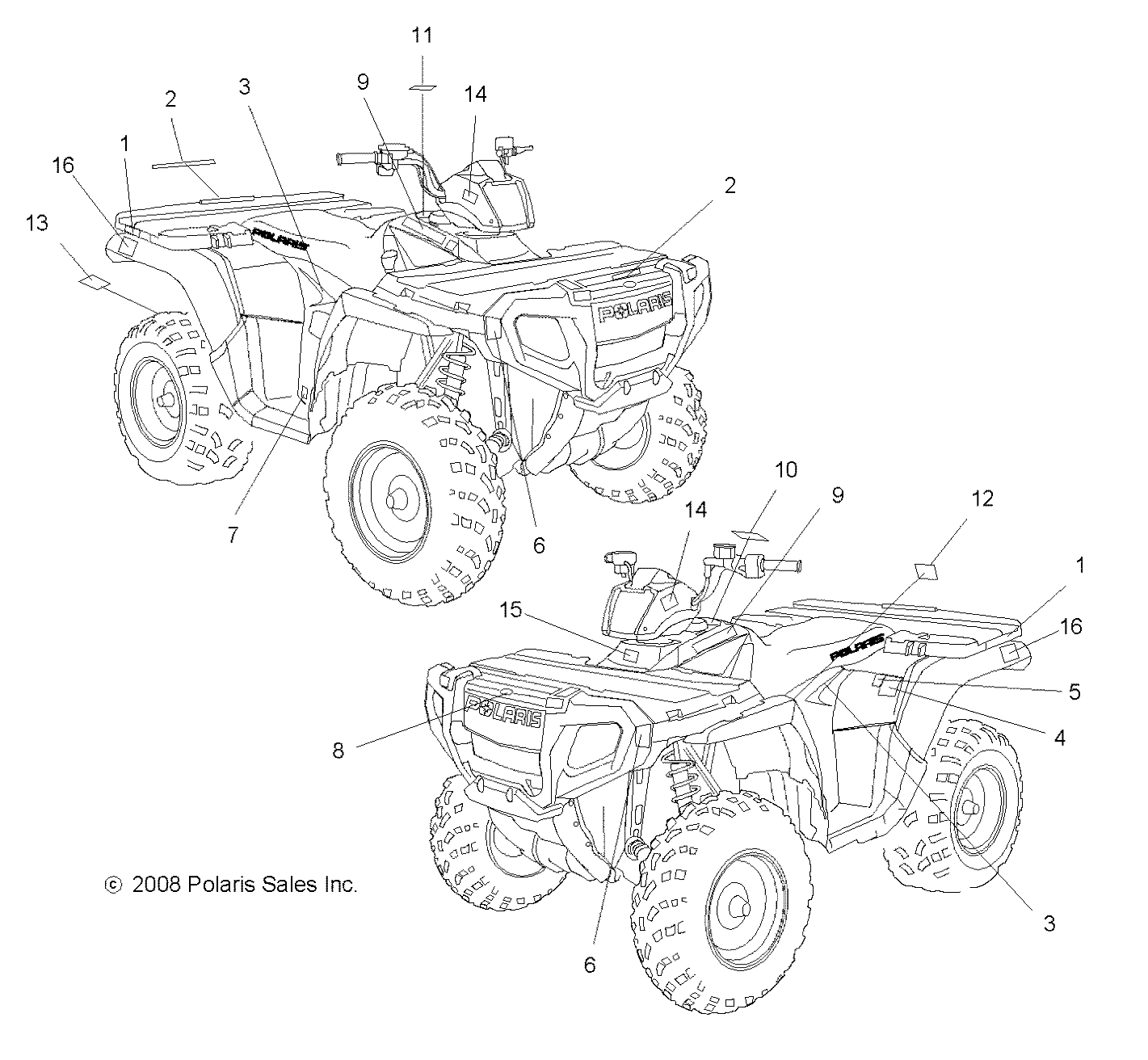 BODY, DECALS - A08MN50AF/AN/AQ/AR/AS/AT/AW/AX (49ATVDECAL08EFI)