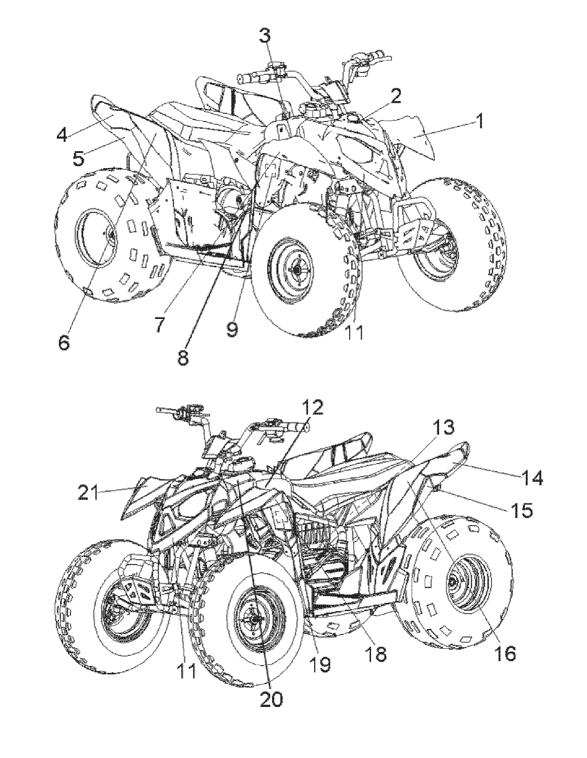 BODY, DECALS - A08KA09AB/AC/AD (49ATVDECAL08OUT90)