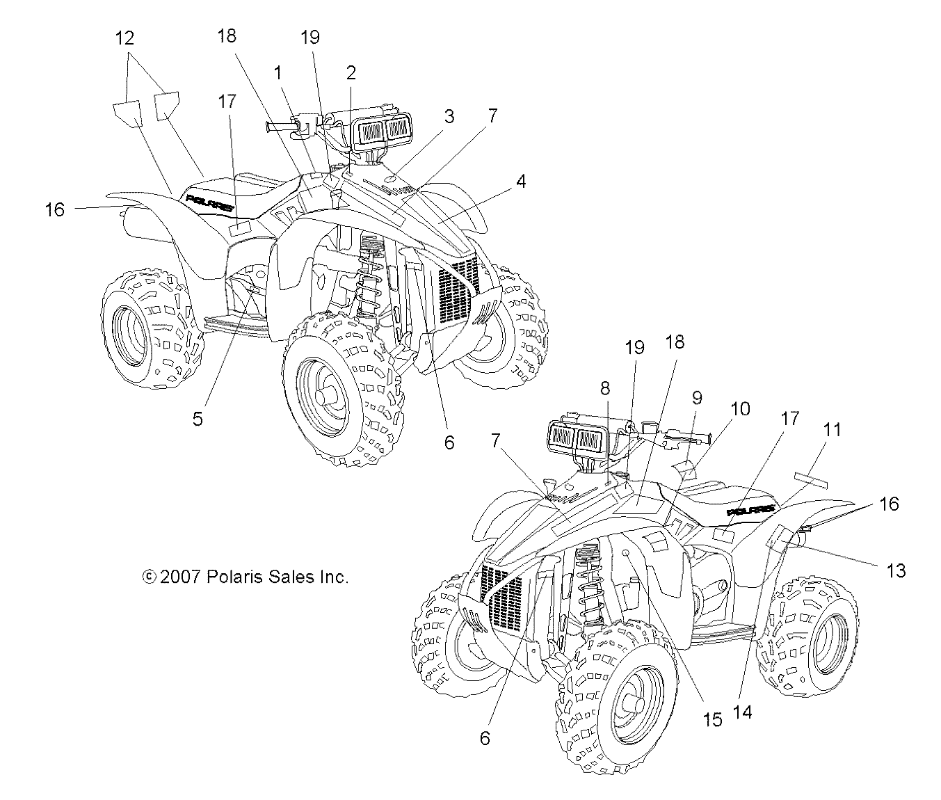 BODY, DECALS - A08BG50FA (49ATVDECAL08SCRAMI)