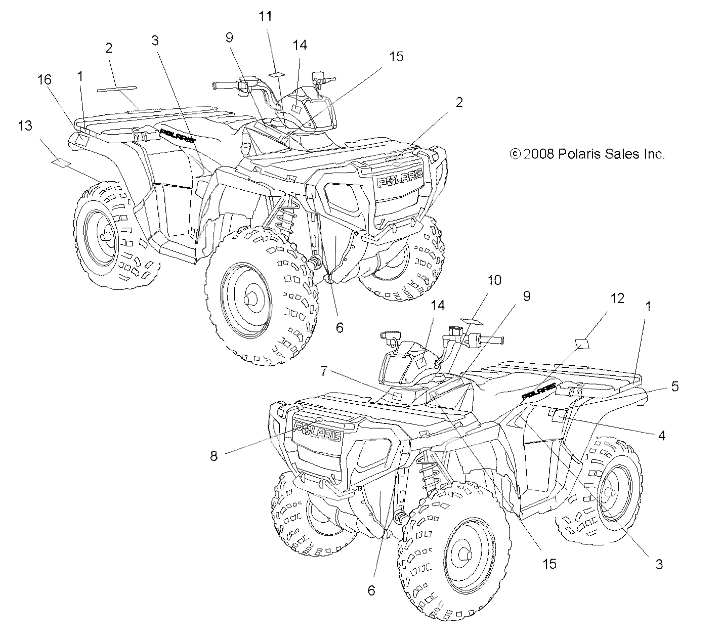 BODY, DECALS - A08MN76AF/AL/AQ/AR/AS/AT/AX (49ATVDECAL08SP800EFI)