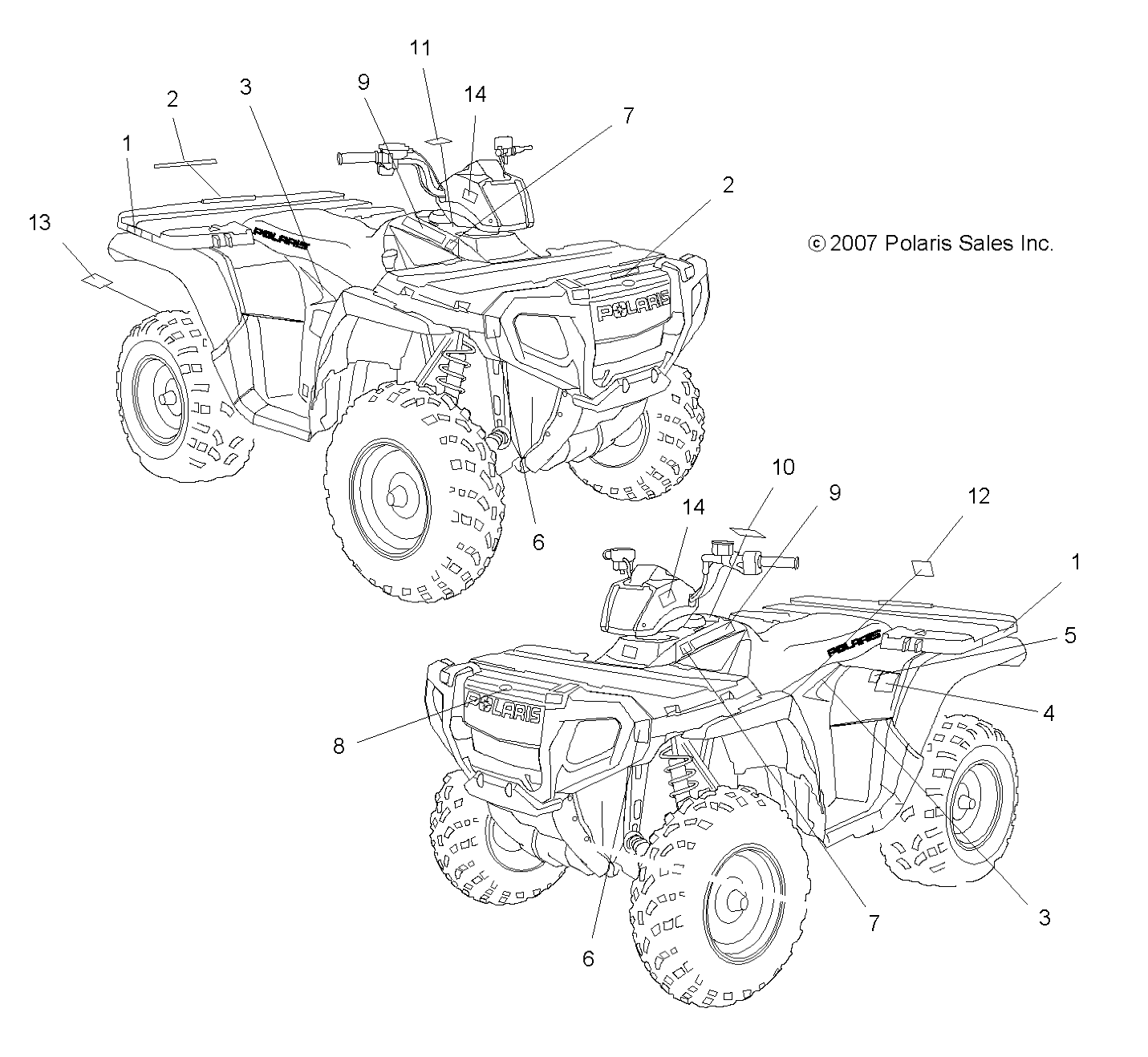 BODY, DECALS - A08MH76SS/SF (49ATVDECAL08SP800SCAND)