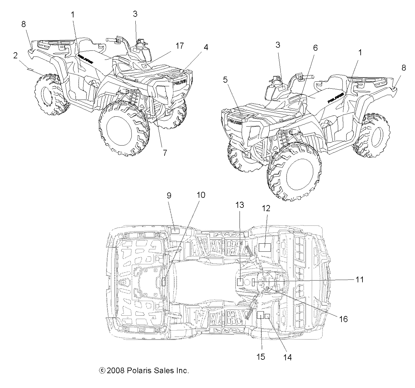 BODY, DECALS - A08TN76AA/AQ (49ATVDECAL08SPX28)