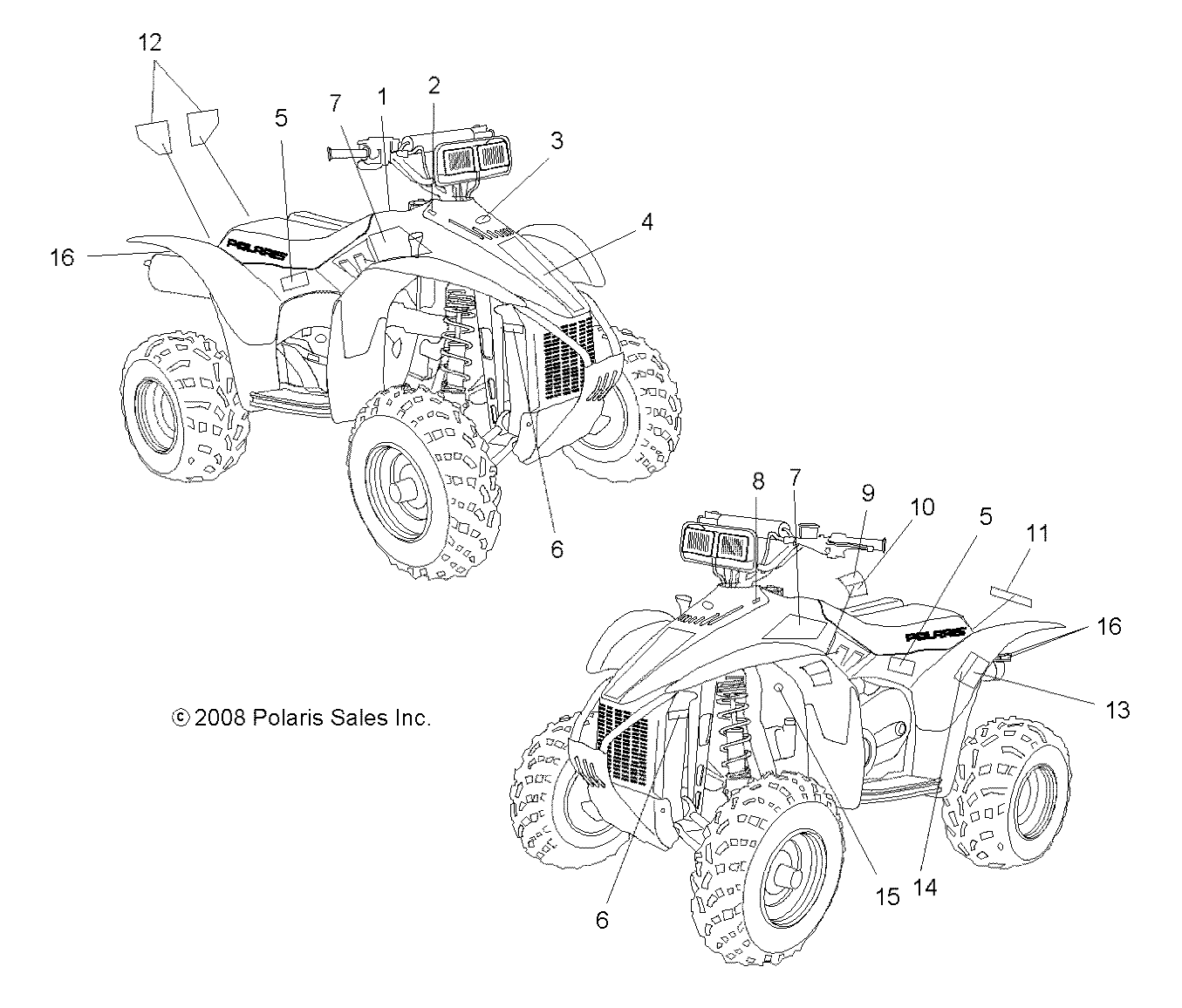 BODY, DECALS - A09BG50AA (49ATVDECAL09SCRAM)