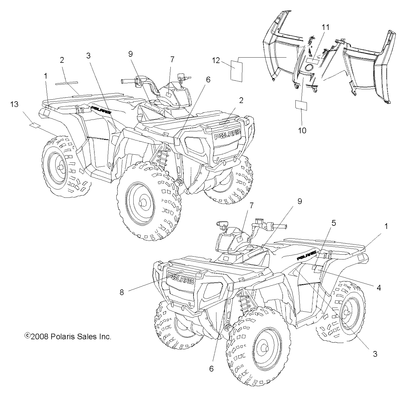 BODY, DECALS - A09MN50AN/AX (49ATVDECAL09500EFI)