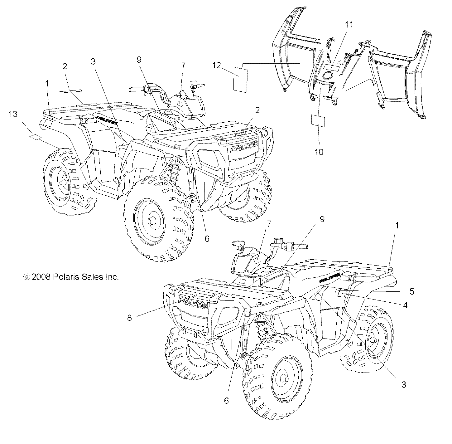 BODY, DECALS - A09MN76AX/AZ (49ATVDECAL09SP800EFI)