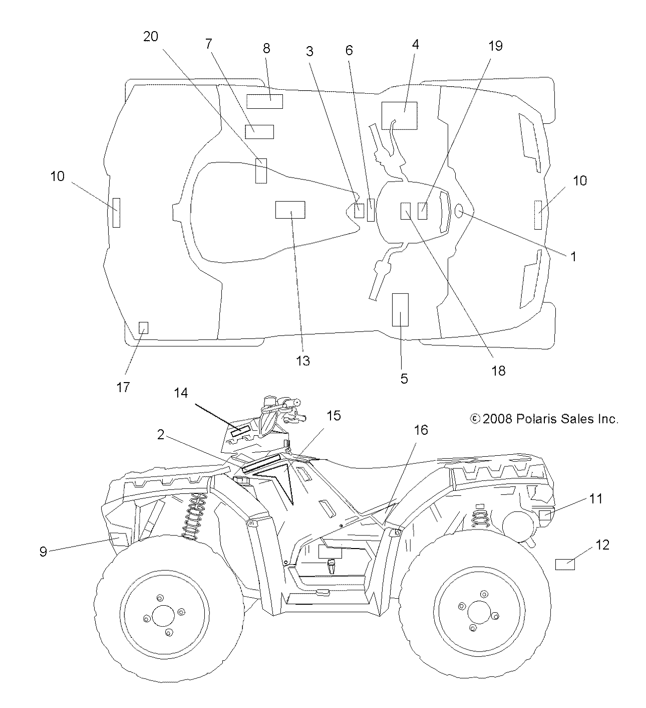 BODY, DECALS - A09ZX85/8X ALL OPTIONS (49ATVDECAL09SPEPS850)