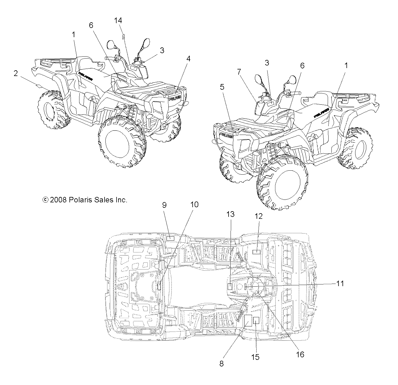 BODY, DECALS - A09TN50EA (49ATVDECAL09SPX2500QD)