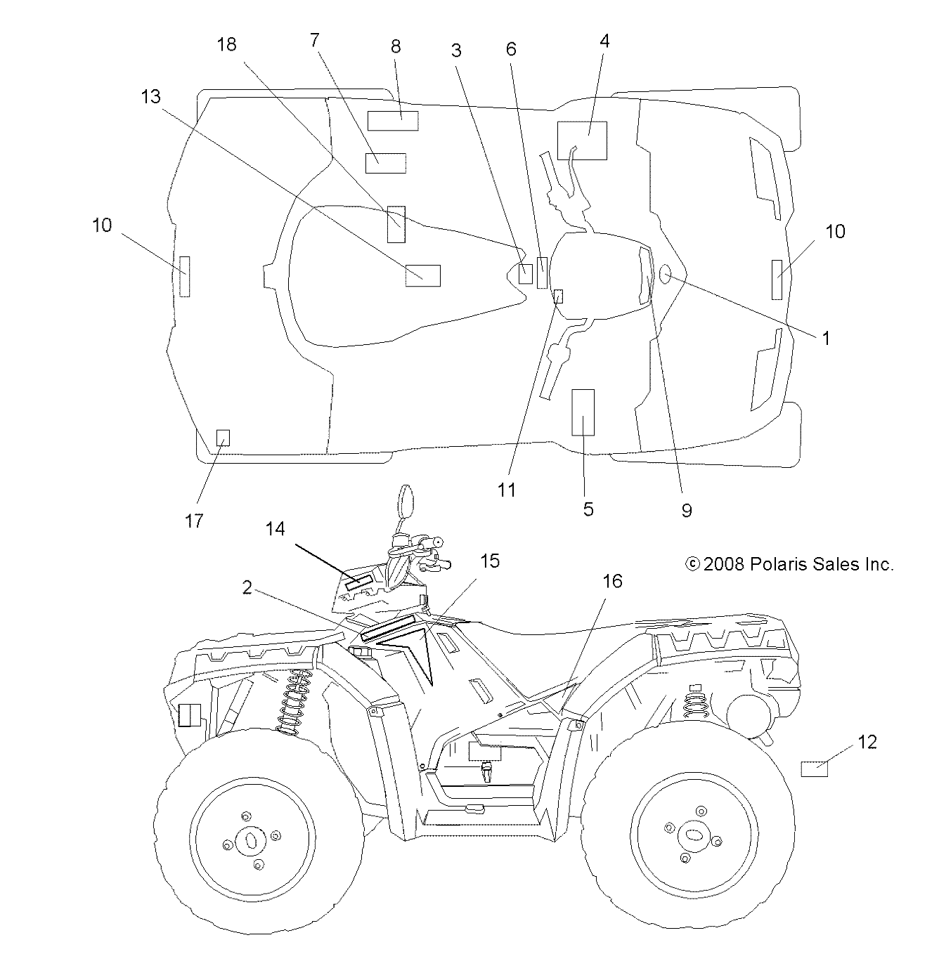 BODY, DECALS - A09ZN85FL/8CFL (49ATVDECAL09SPXP850I)