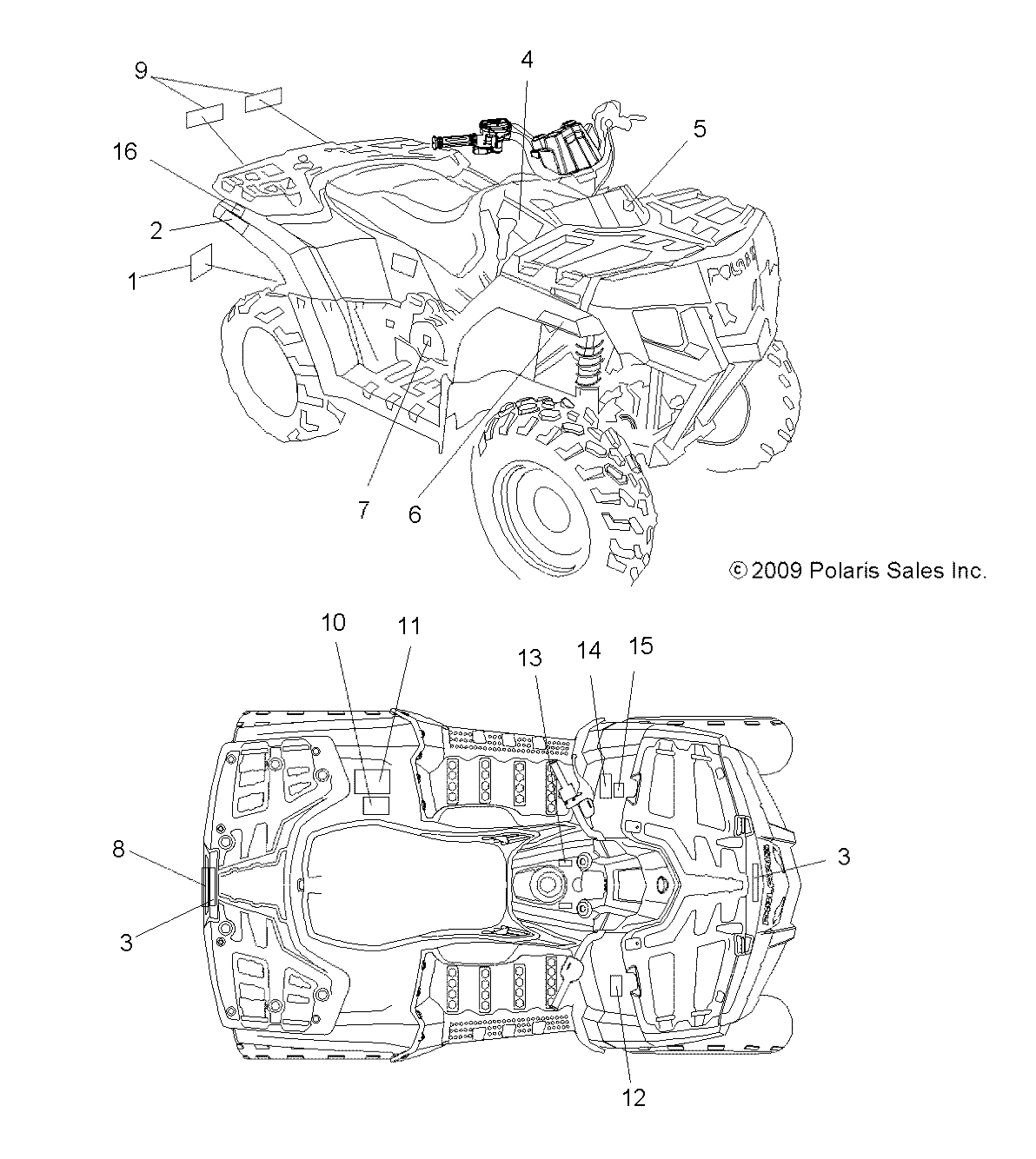 BODY, DECALS - A10LB27AA (49ATVDECAL10HAWK)