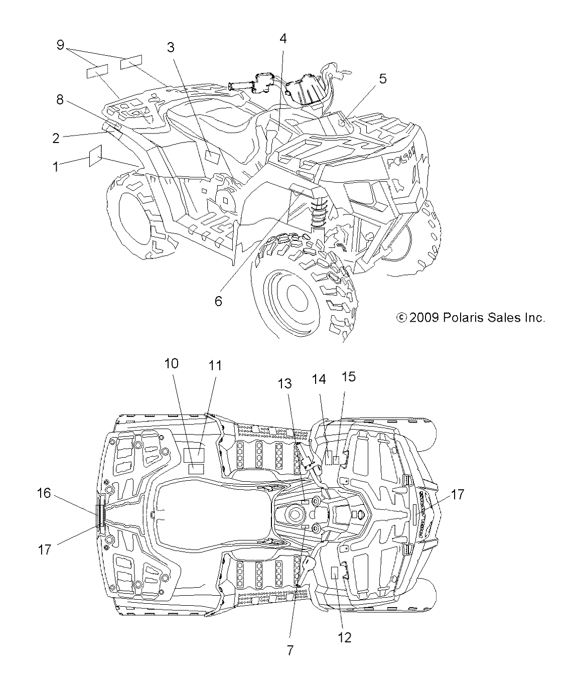 BODY, DECALS - A10LH46AX/AZ (49ATVDECAL10SP400)