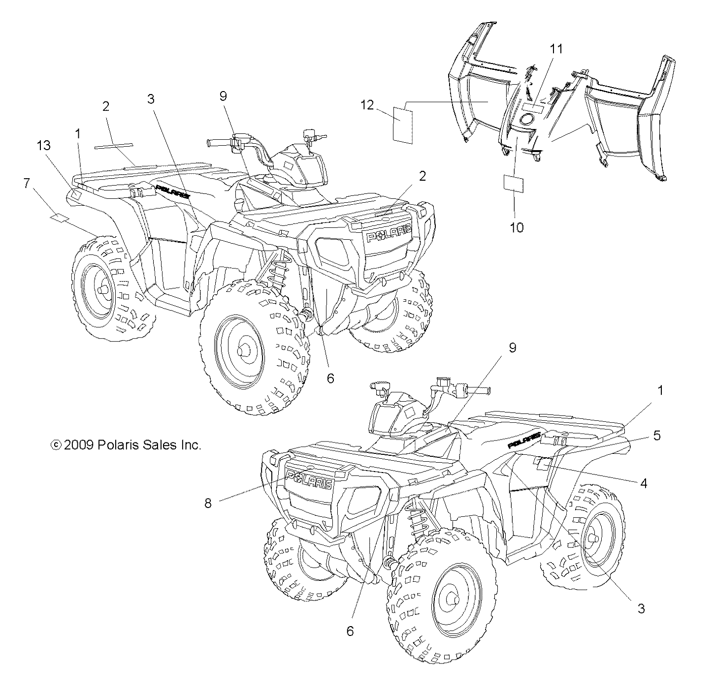 BODY, DECALS - A10MH50AJ/AX/AZ (49ATVDECAL10SP500)