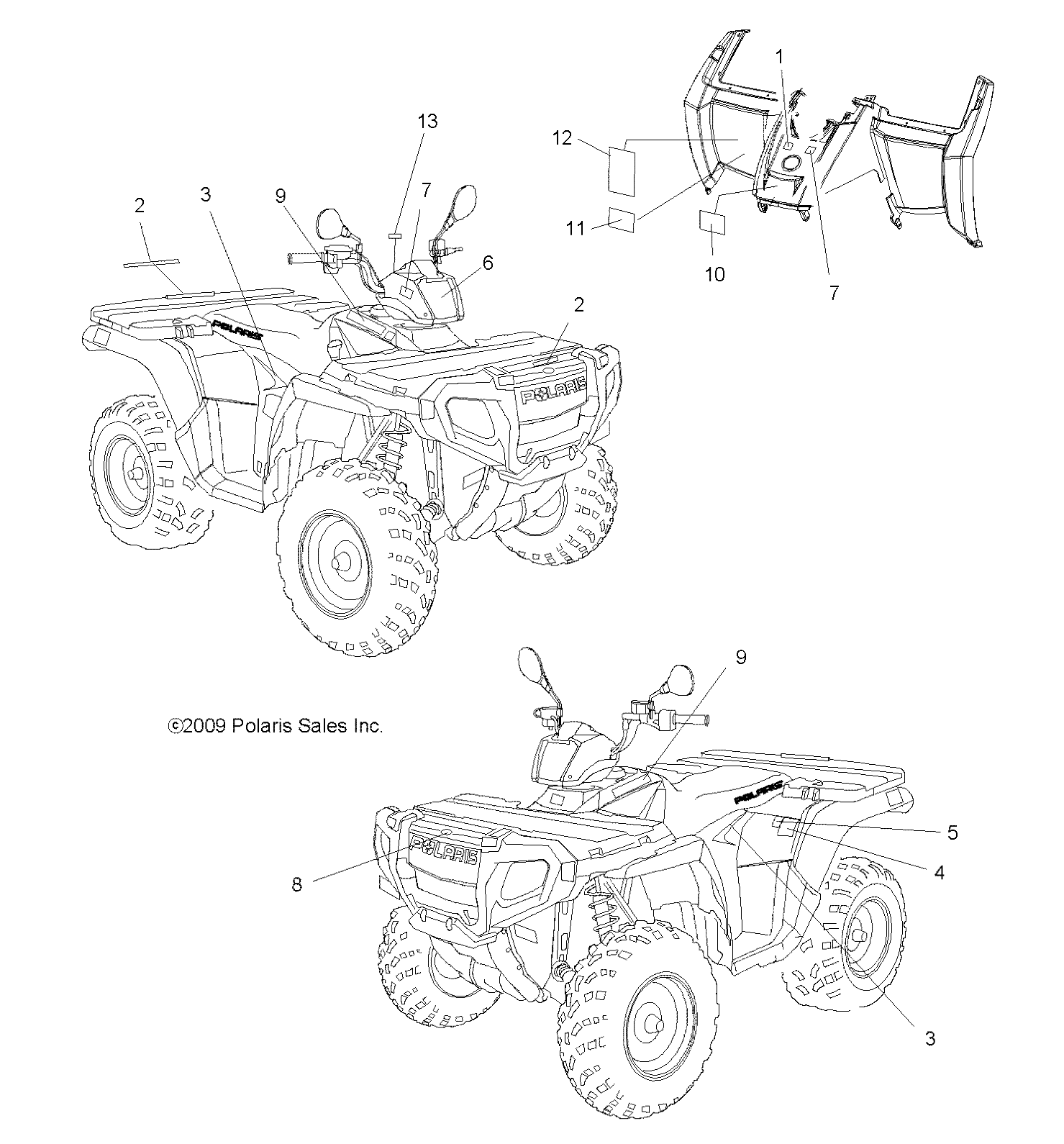 BODY, DECALS - A10MH50FX/FF (49ATVDECAL10SP500I)