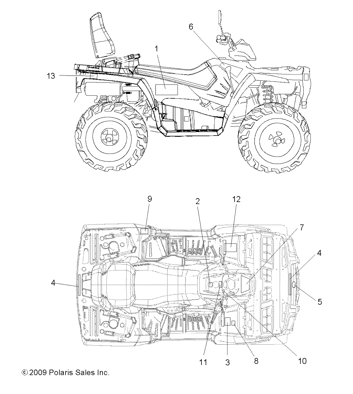 BODY, DECALS - A10DH50FX (49ATVDECAL10SP500TRGI)