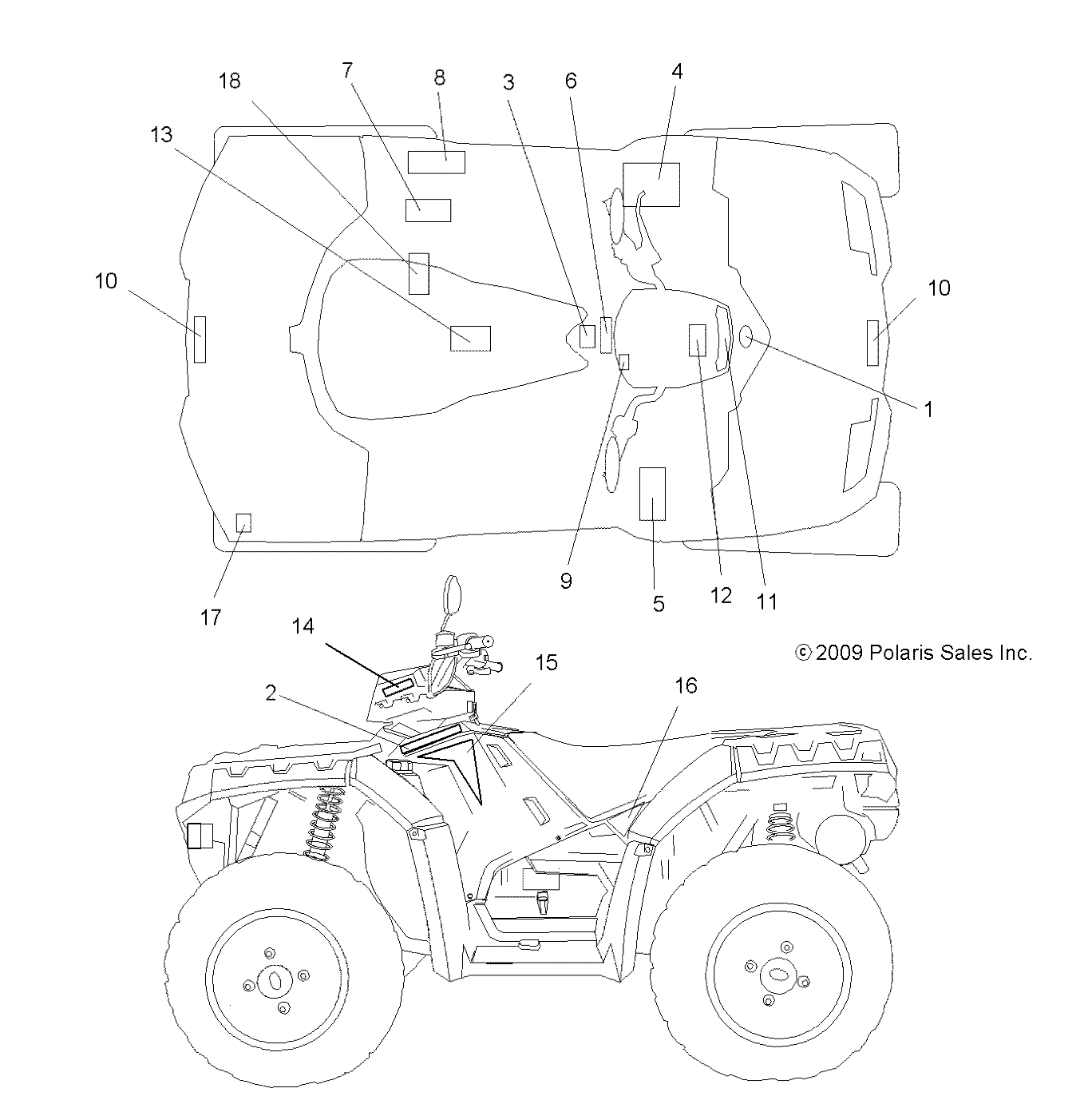 BODY, DECALS - A10ZX85FL/FF (49ATVDECAL10SPEPS550)