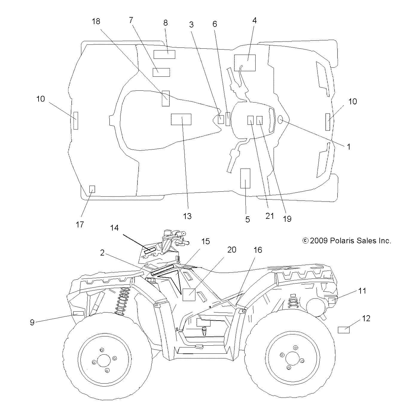 BODY, DECALS - A10ZX85AK/AL/AS/AT/AX (49ATVDECAL10SPXP850)