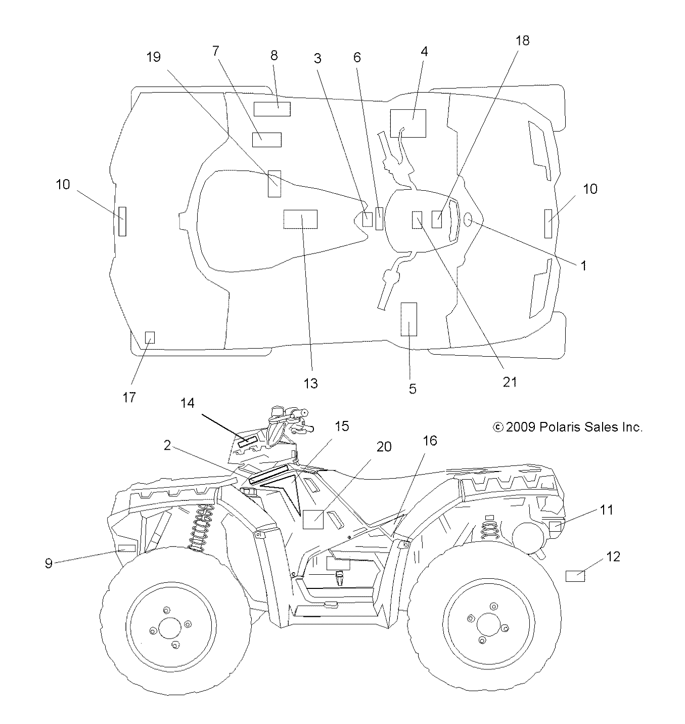 BODY, DECALS - A10ZX55AL/AT/AX (49ATVDECAL10SPXPEPS550)