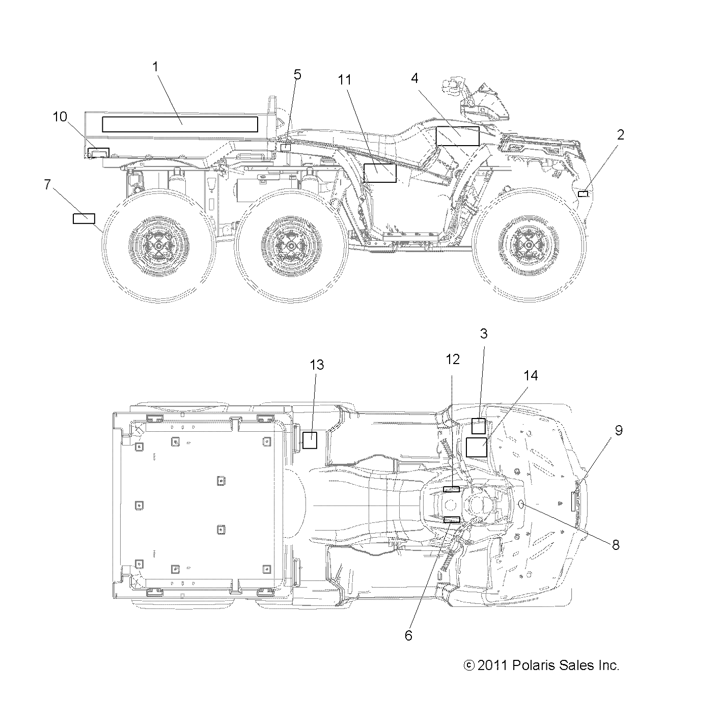 BODY, DECALS - A11CF76AA (49ATVDECAL116X6)