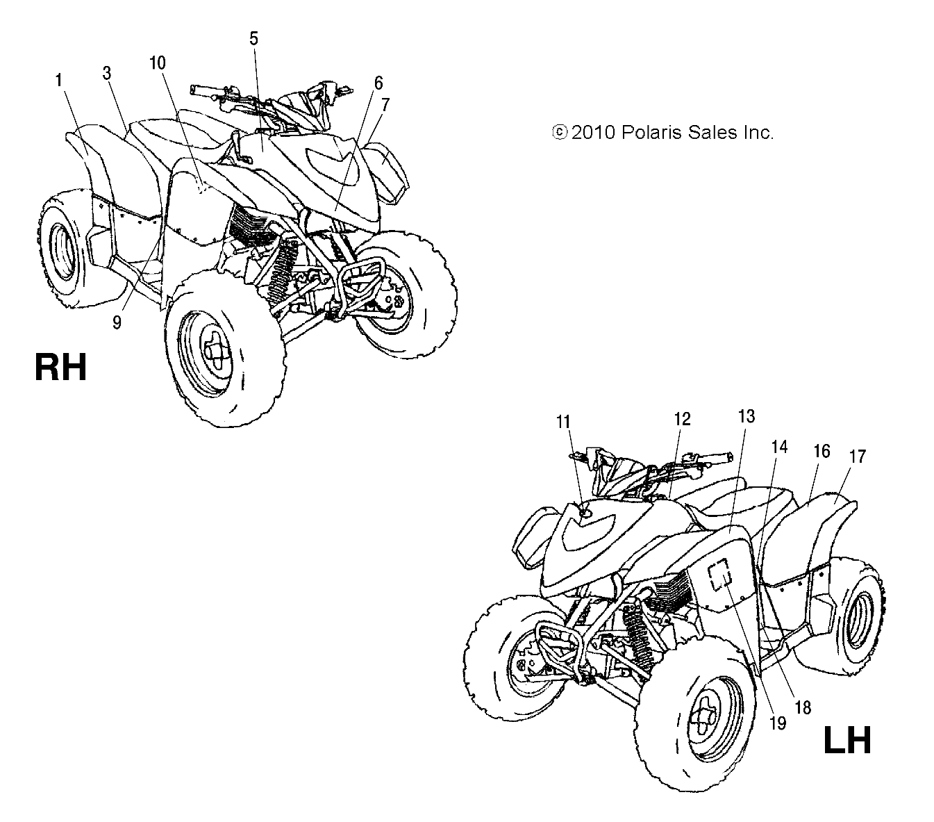 BODY, DECALS - A12PB20AF (49ATVDECAL11PHX)